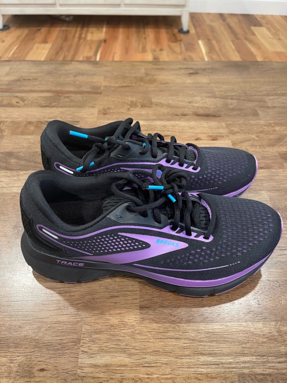 Brooks Women's Black Running Shoes with Purple Accents